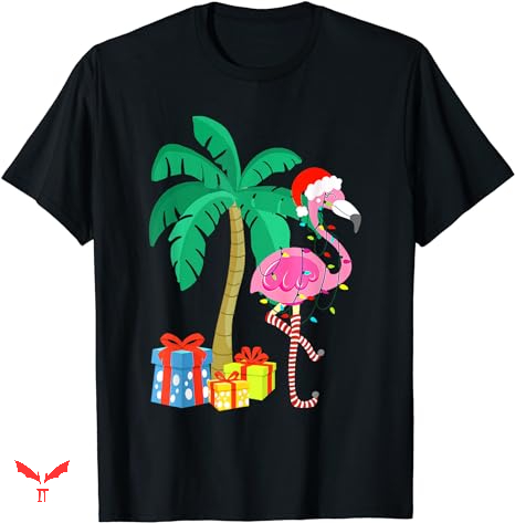 Pink Christmas T-shirt Pink Flamingo Christmas Pink Christmas T-shirt Pink Flamingo Christmas