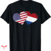 Pink Von Dutch T-shirt Flag Heart