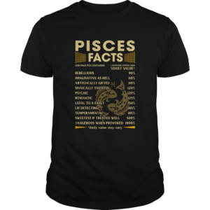 Pisces Facts Serving per container Daily Value shirt