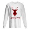 Plaid Reindeer Grandma Family Matching Group Christmas T-Shirt