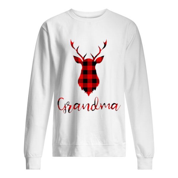 Plaid Reindeer Grandma Family Matching Group Christmas T-Shirt