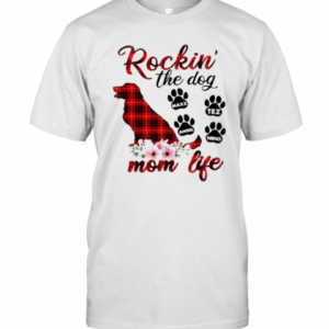Plaid Rockin&#8217 The Dog Mom Life T-Shirt