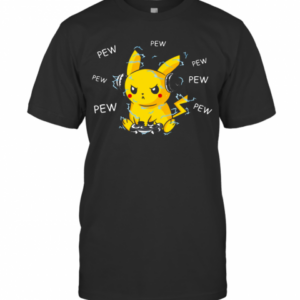Pokemon Playing Game Pikachu Pew T-Shirt