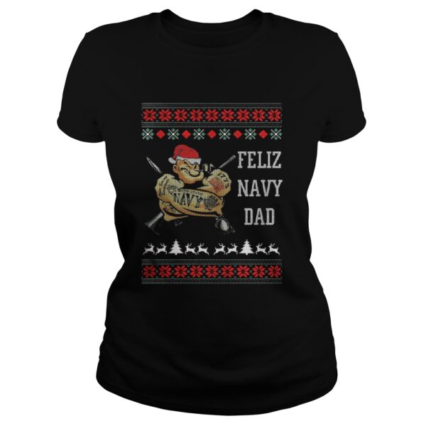 Popeye Feliz Navy Dad Christmas Shirt
