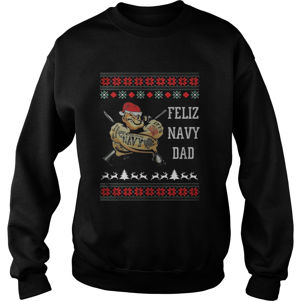 Popeye Feliz Navy Dad Christmas Shirt Popeye Feliz Navy Dad Christmas Shirt