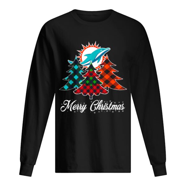 Pretty Merry Christmas Tree Football Team Miami-Dolphin Fan shirt