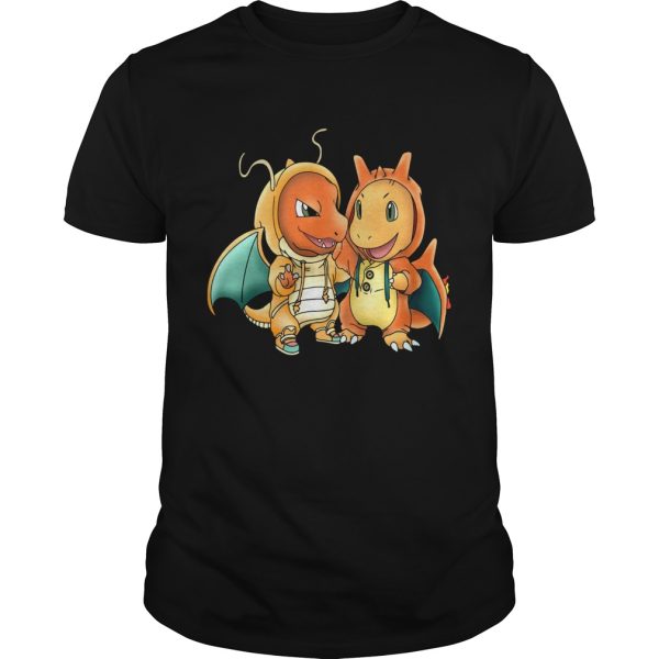 Pretty Pokemon baby Charmander and Charizard shirt