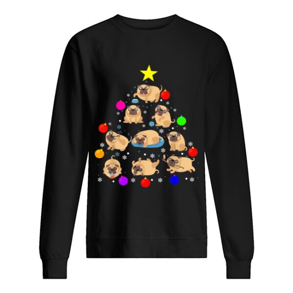 Pug Dog Christmas Tree T Shirt Ornament Decor Gift T-Shirt