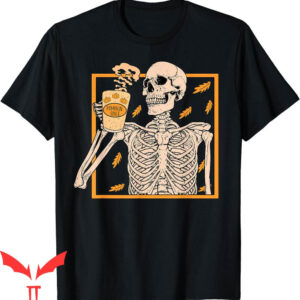 Pumpkin Spice T-Shirt Vintage Halloween Skeleton Latte