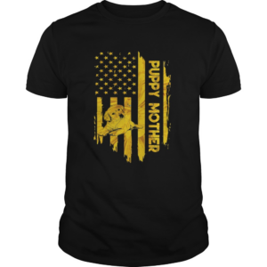 Puppy Mother American Flag Independence Day shirt