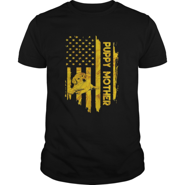 Puppy Mother American Flag Independence Day shirt