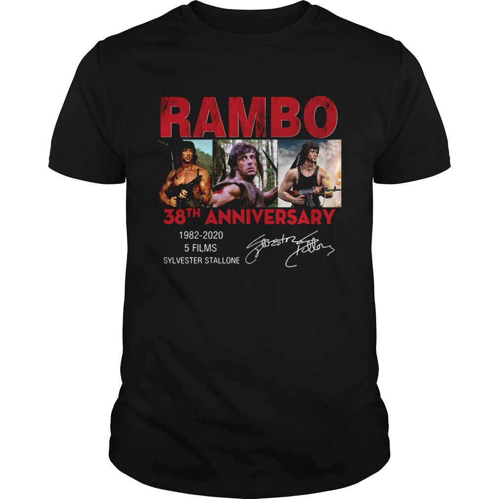 Rambo 38th anniversary 1982 2020 shirt Rambo 38th anniversary 1982 2020 shirt
