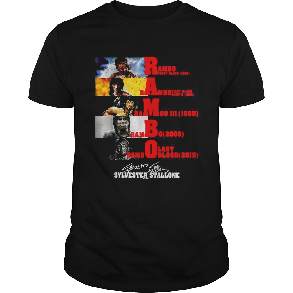 Rambo all season Sylvester Stallone signature shirt Rambo all season Sylvester Stallone signature shirt