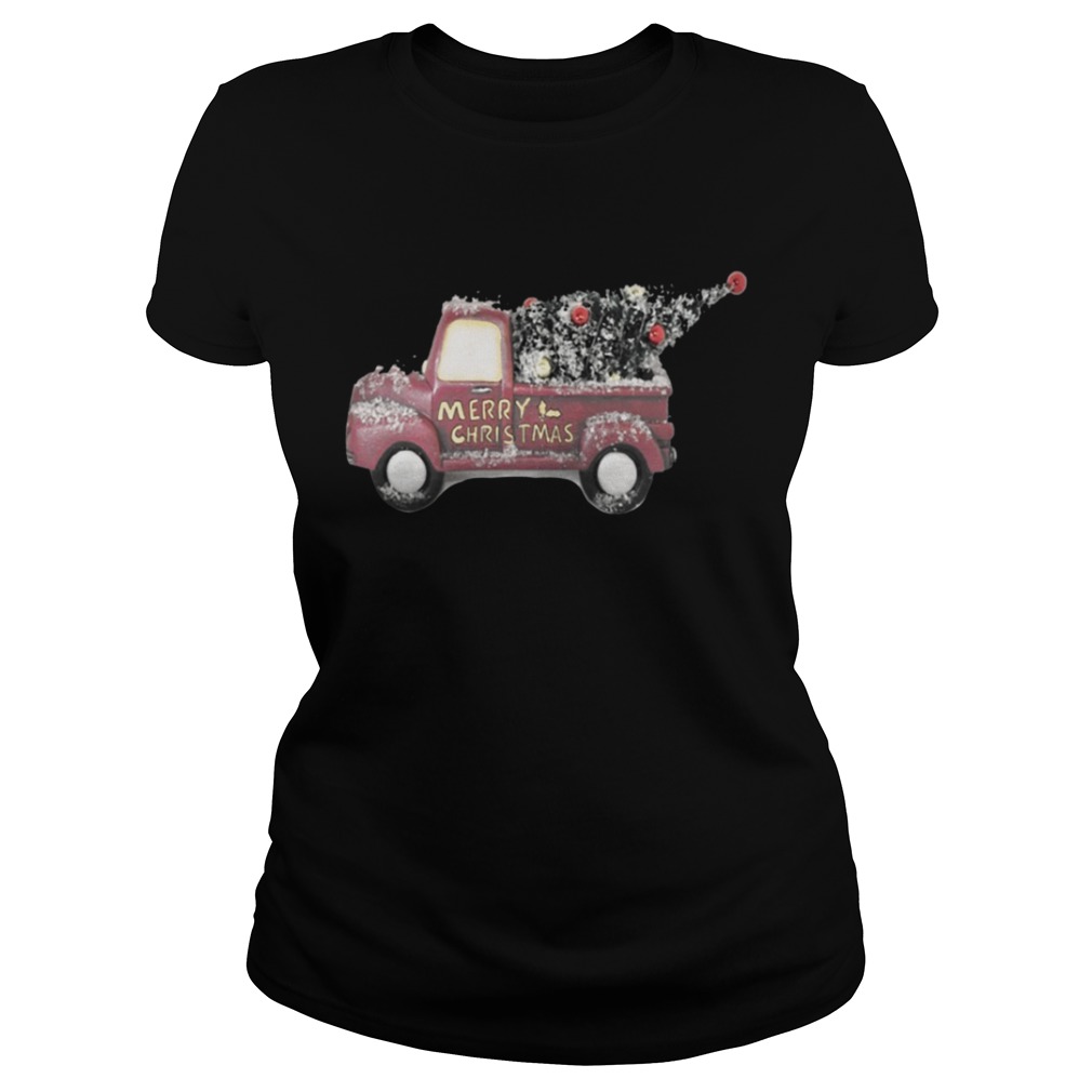 Red vintage truck with Christmas tree Tee Shirt Red vintage truck with Christmas tree Tee Shirt