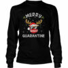 Reindeer Face Mask Merry Christmas Quarantine 2020 shirt