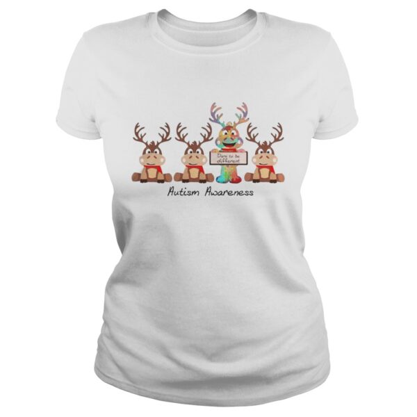 Reindeer dare to be different autism awareness shirt