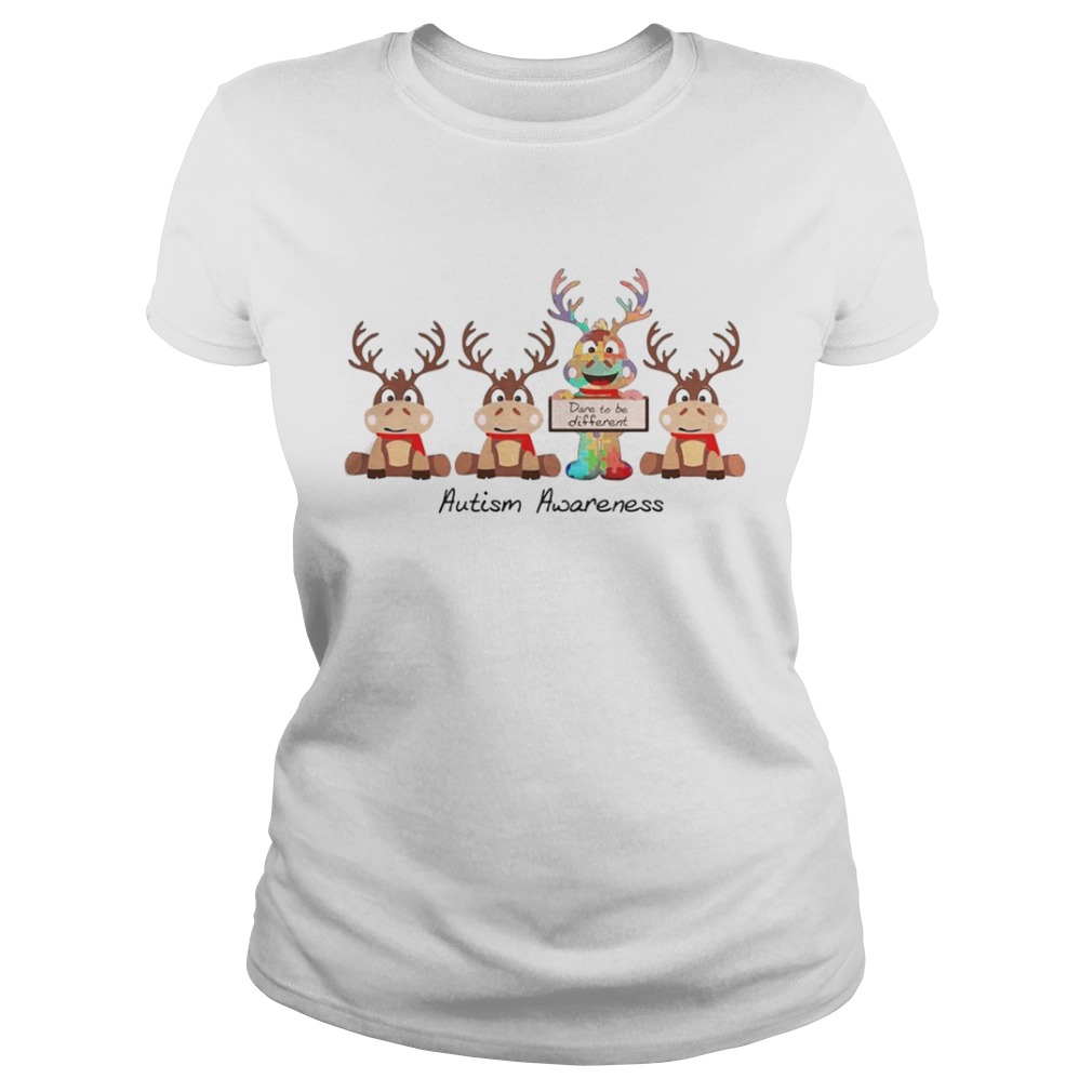 Reindeer dare to be different autism awareness shirt Reindeer dare to be different autism awareness shirt