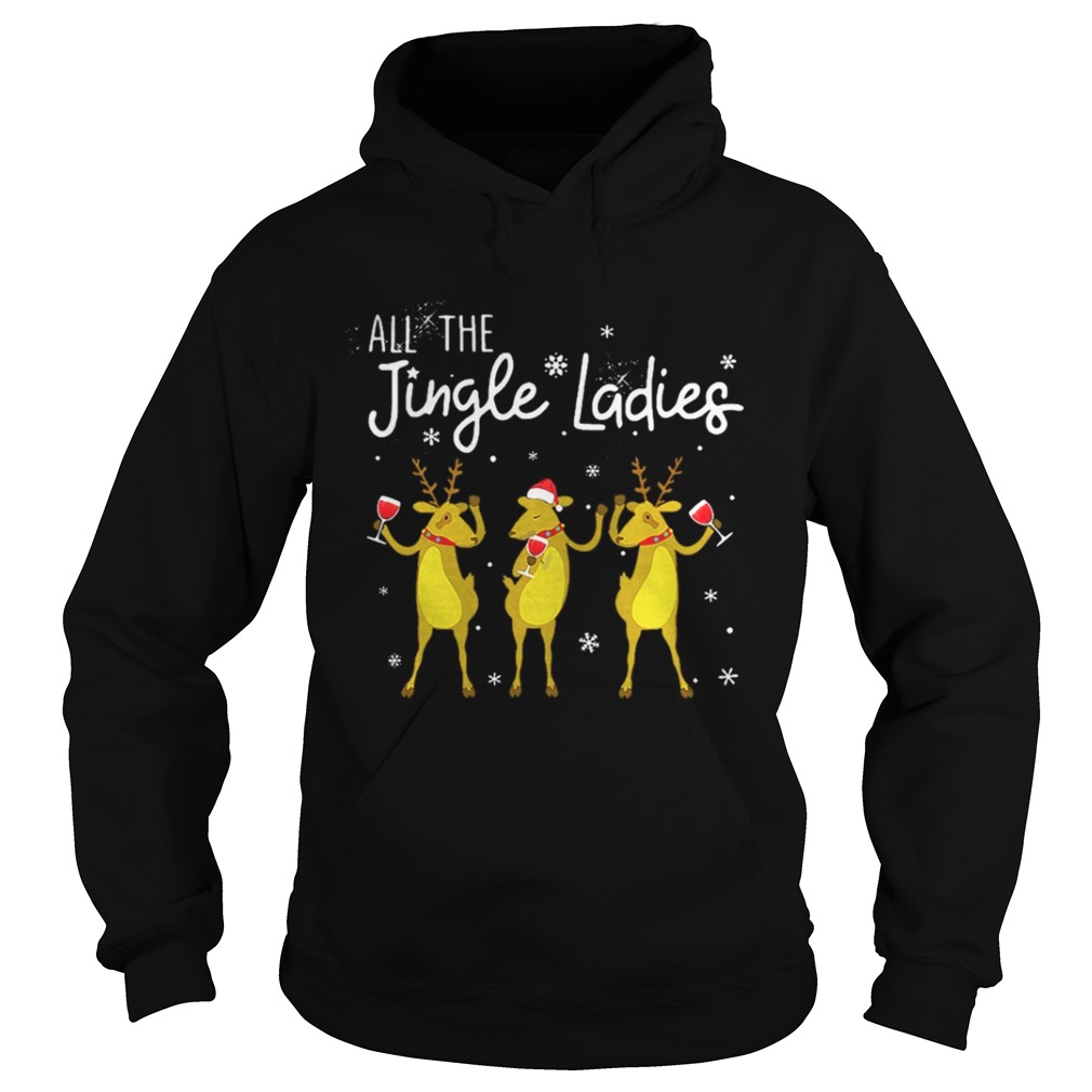 Reindeer drink wine all Jingle ladies Christmas shirt Reindeer drink wine all Jingle ladies Christmas shirt
