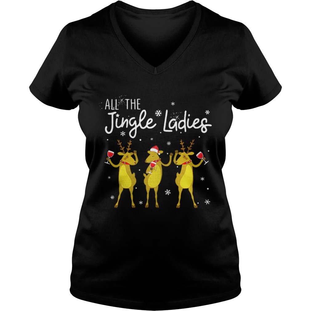 Reindeer drink wine all Jingle ladies Christmas shirt Reindeer drink wine all Jingle ladies Christmas shirt