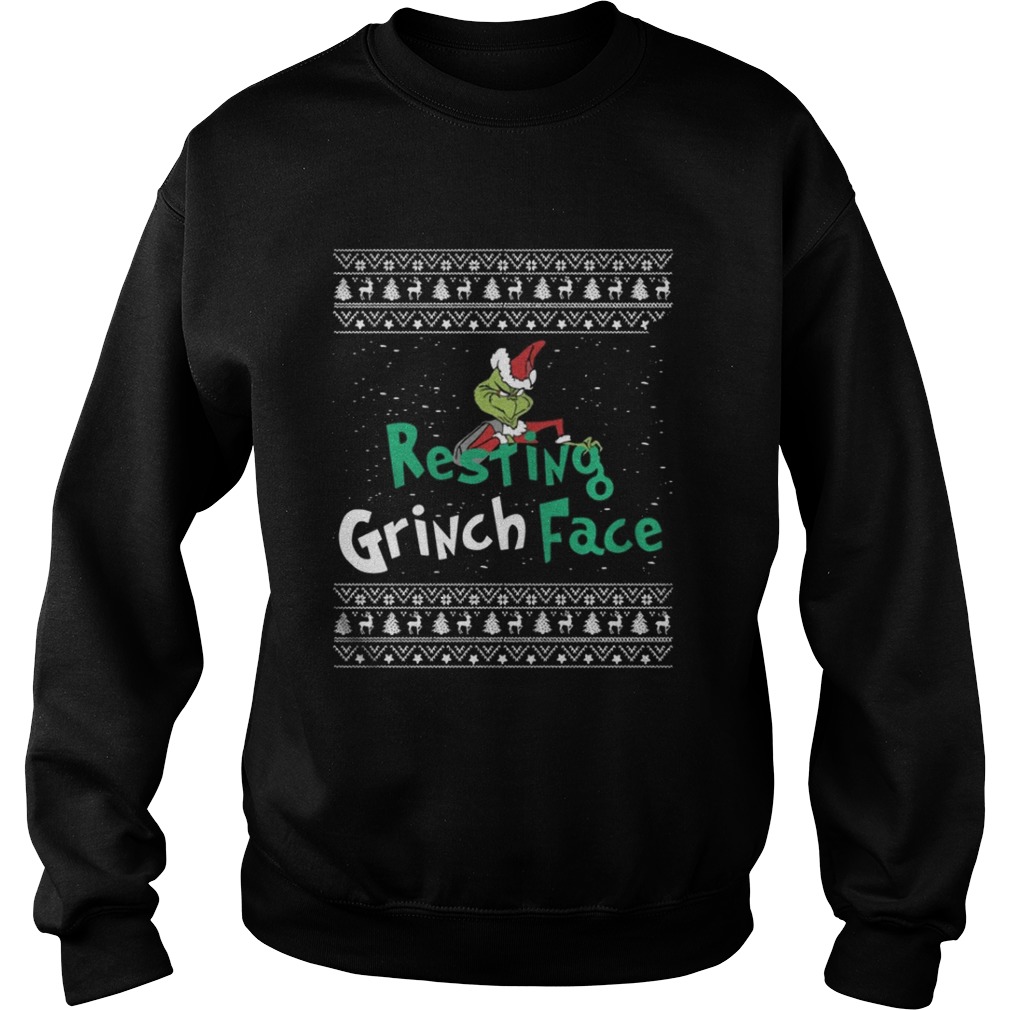 Resting Grinch Face Christmas Sweat shirt Resting Grinch Face Christmas Sweat shirt