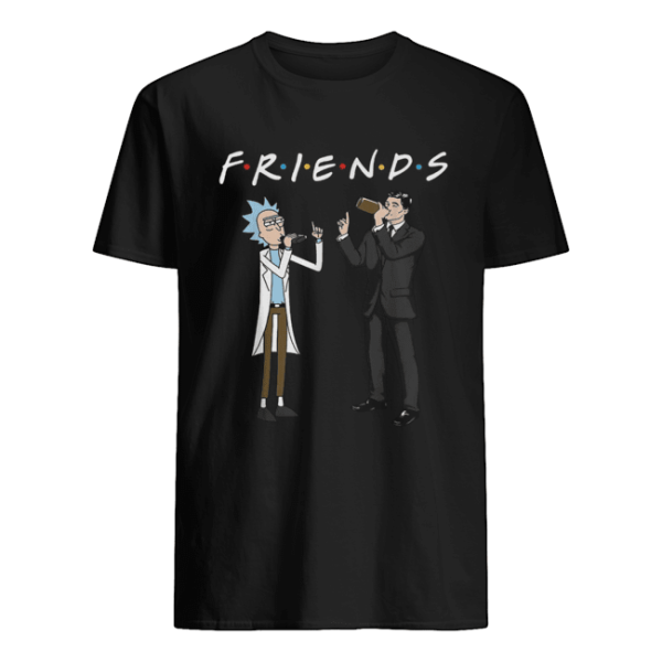 Rick and Morty vs Archer drink wine friends tv show shirt