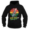 Ride Out Of 2020 Santa Riding Motorcycle Christmas 2020 Vintage Retro shirt