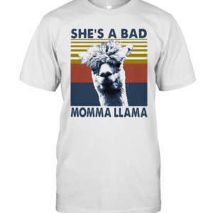 SHE’s A BAD MOMMA LLAMA VINTAGE RETRO T-Shirt