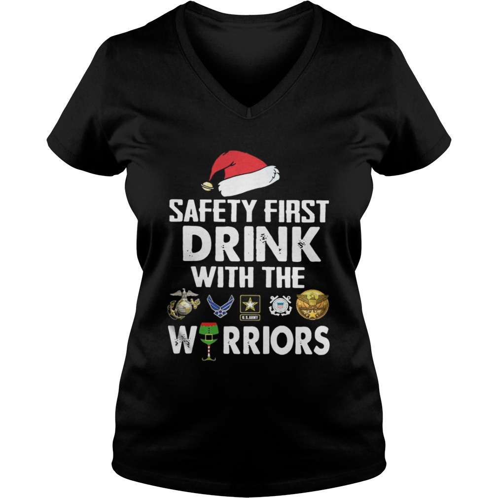 Safety First Drink With The Warrior Christmas Shirt Safety First Drink With The Warrior Christmas Shirt