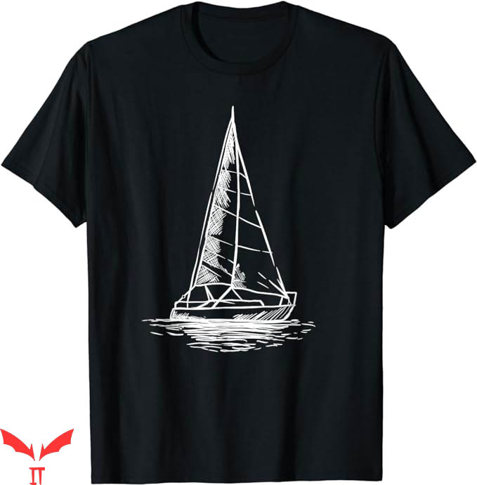 Sail Color T-Shirt Simple Drawing Sailboat T-Shirt Trending Sail Color T-Shirt Simple Drawing Sailboat T-Shirt Trending
