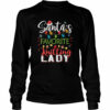 Santa’s Favorite Knitting Lady Xmas Light Santa Hat Christmas Gift Santas Favorite Knitting Lady  shirt