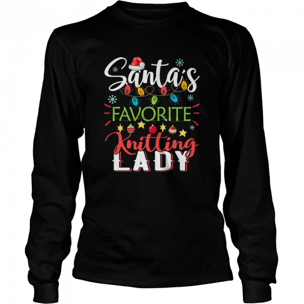Santa’s Favorite Knitting Lady Xmas Light Santa Hat Christmas Gift Santas Favorite Knitting Lady shirt Santa’s Favorite Knitting Lady Xmas Light Santa Hat Christmas Gift Santas Favorite Knitting Lady shirt