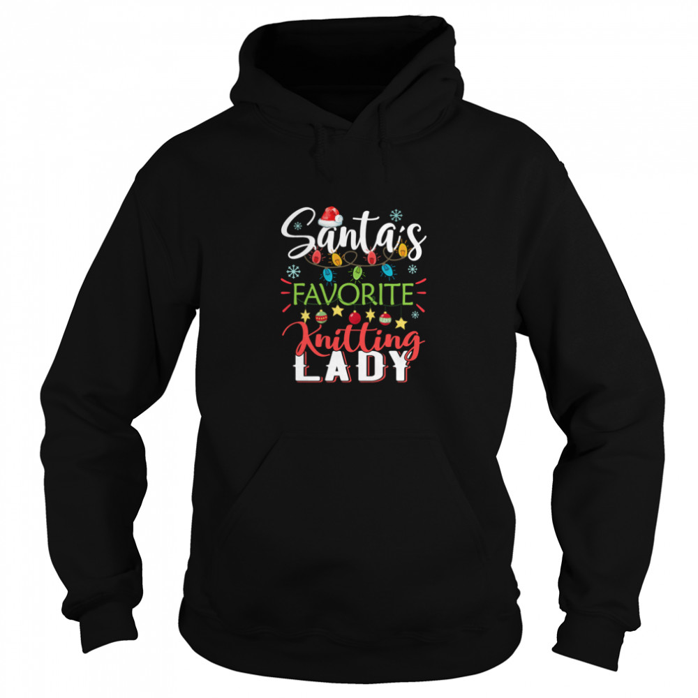 Santa’s Favorite Knitting Lady Xmas Light Santa Hat Christmas Gift Santas Favorite Knitting Lady shirt Santa’s Favorite Knitting Lady Xmas Light Santa Hat Christmas Gift Santas Favorite Knitting Lady shirt
