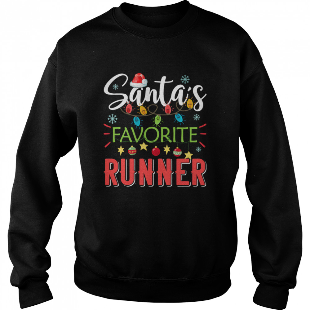 Santa’s Favorite Runner Xmas Light Santa Hat Christmas Gift Santas Favorite Runner shirt Santa’s Favorite Runner Xmas Light Santa Hat Christmas Gift Santas Favorite Runner shirt