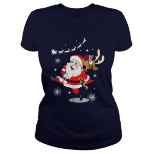 Santa Claus Carrying A Reindeer Shirt