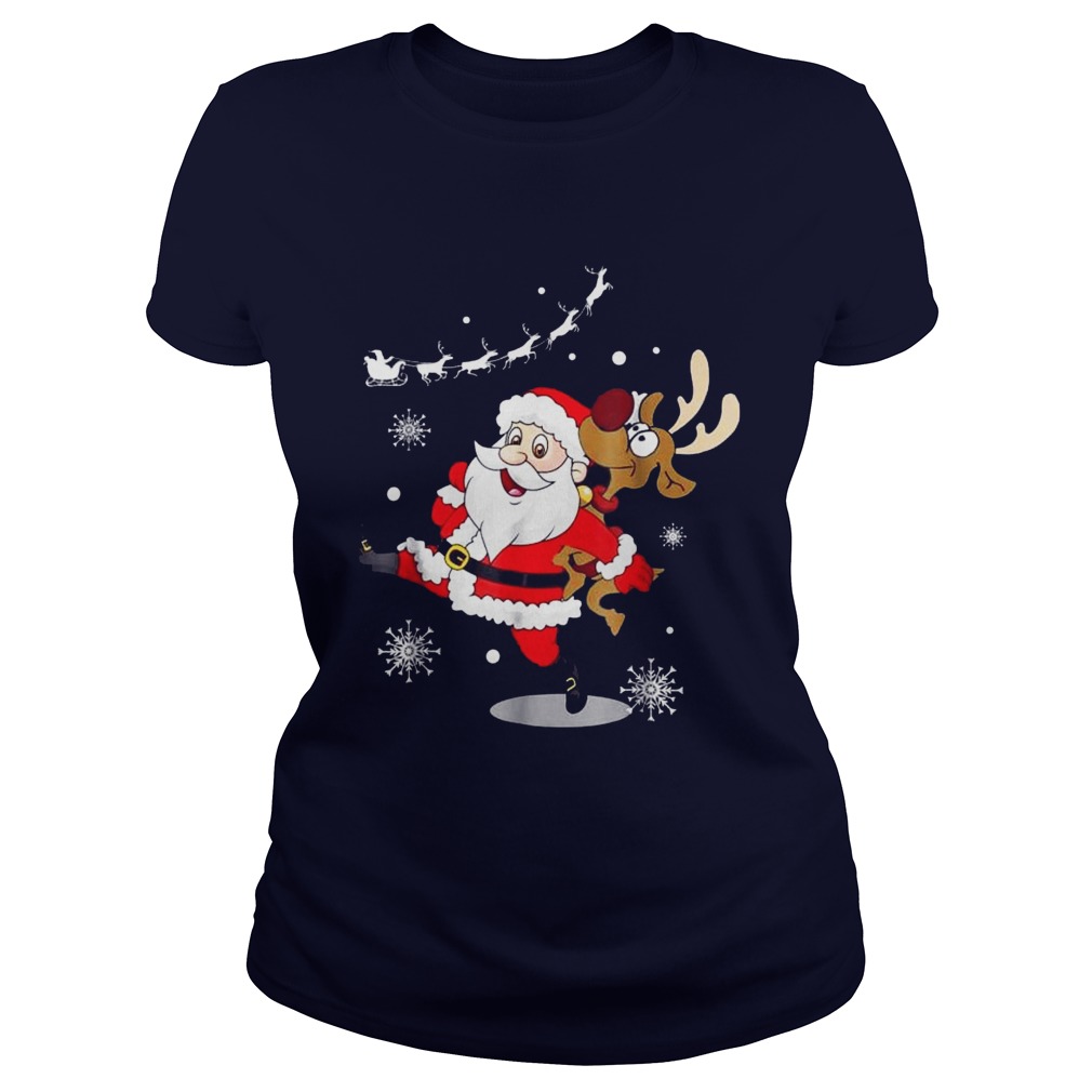 Santa Claus Carrying A Reindeer Shirt Santa Claus Carrying A Reindeer Shirt