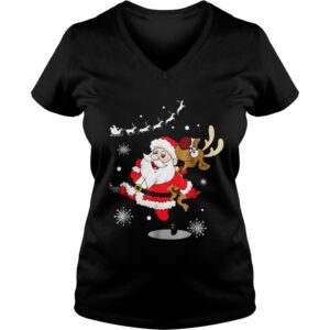 Santa Claus Carrying A Reindeer Shirt