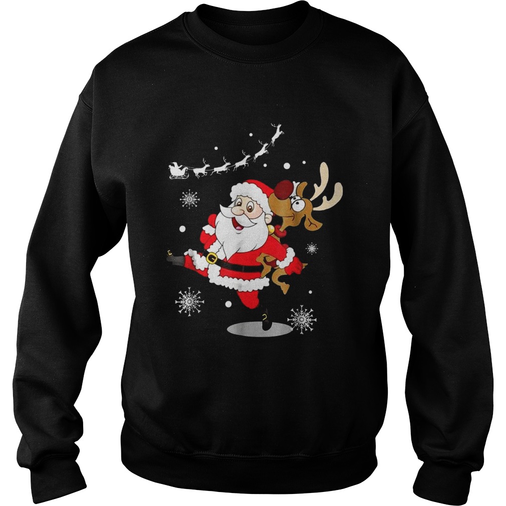 Santa Claus Carrying A Reindeer Shirt Santa Claus Carrying A Reindeer Shirt