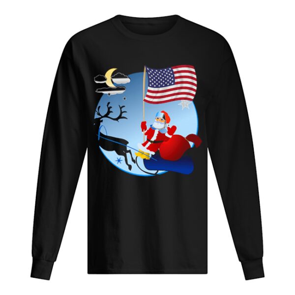 Santa Claus with American Flag shirt