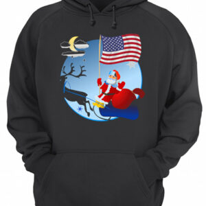 Santa Claus with American Flag shirt 3