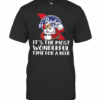 Santa Drink Pabst Blue Ribbon Beer Its The Most Wonderful Time For A Beer T-Shirt