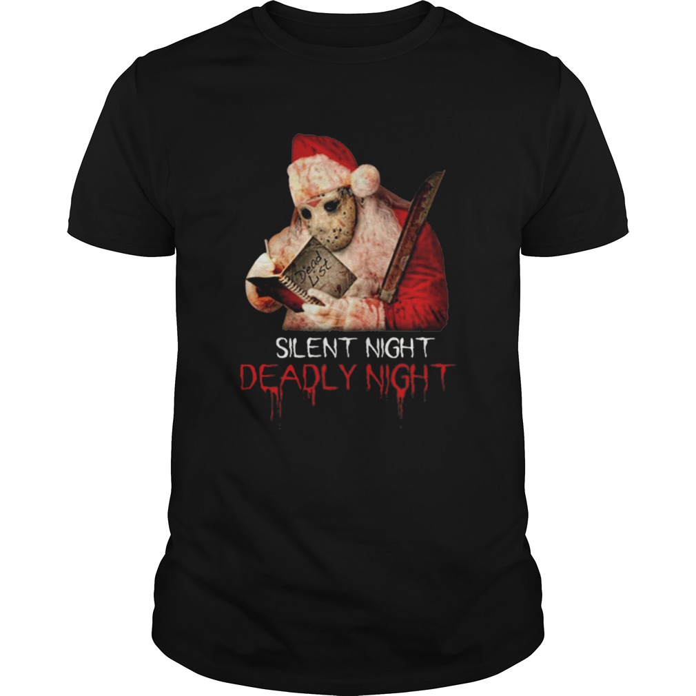 Santa Jason Voorhees silent night deadly night Christmas shirt Santa Jason Voorhees silent night deadly night Christmas shirt