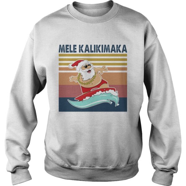 Santa Mele Kalikimaka Surfing Vintage Retro shirt