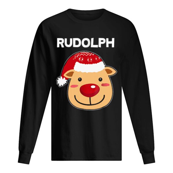 Santa Reindeer Rudolph Matching Christmas PJs shirt