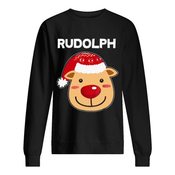 Santa Reindeer Rudolph Matching Christmas PJs shirt