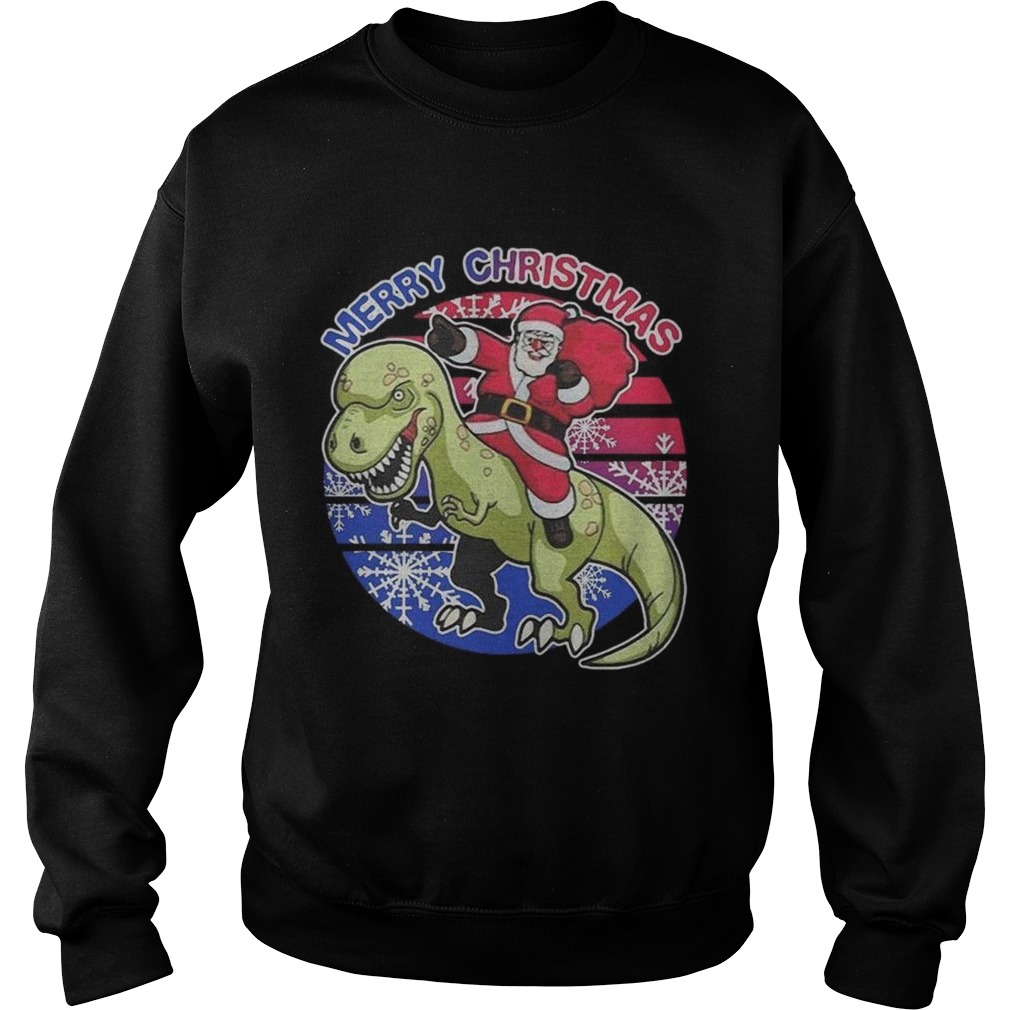 Santa Riding Dinosaur Merry Christmas shirt Santa Riding Dinosaur Merry Christmas shirt