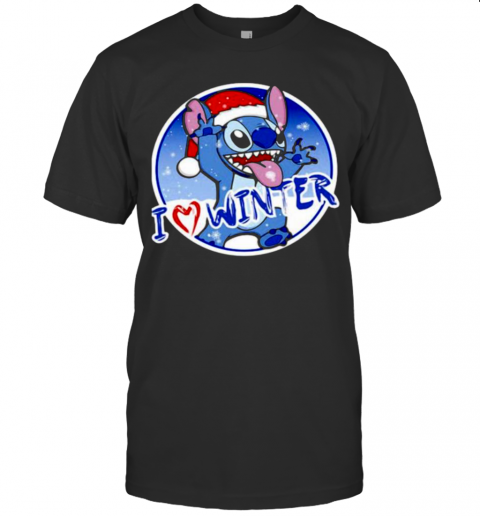 Santa Stitch I Love Winter Christmas T-Shirt Santa Stitch I Love Winter Christmas T-Shirt
