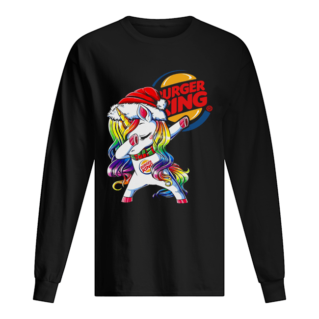 Santa Unicorn Dabbing Burger King Shirt Santa Unicorn Dabbing Burger King Shirt