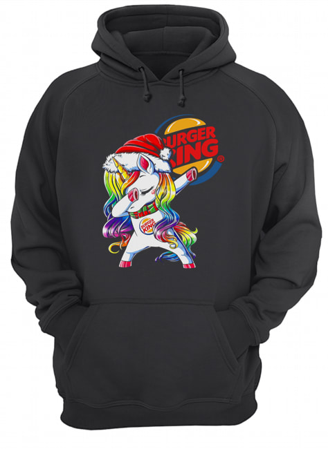 Santa Unicorn Dabbing Burger King Shirt Santa Unicorn Dabbing Burger King Shirt