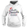 Santas Favorite 1st Grade Teacher Christmas Xmas shirt