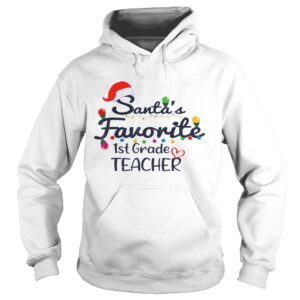 Santas Favorite 1st Grade Teacher Christmas Xmas shirt 1